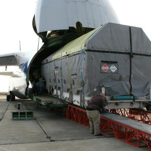 Massive cargo being loaded onto Antonov aircraft - real air freight cost examples by item and route