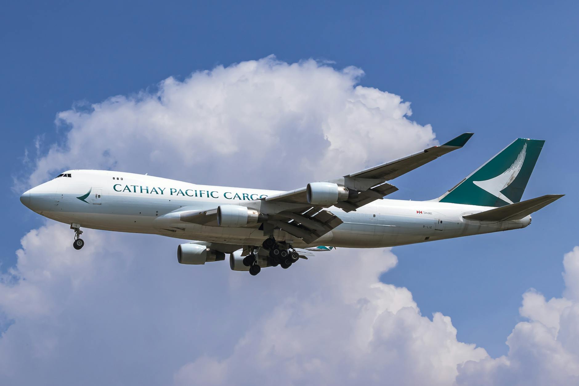Cathay Pacific Cargo freighter in flight — Middle East disruption air cargo rates
