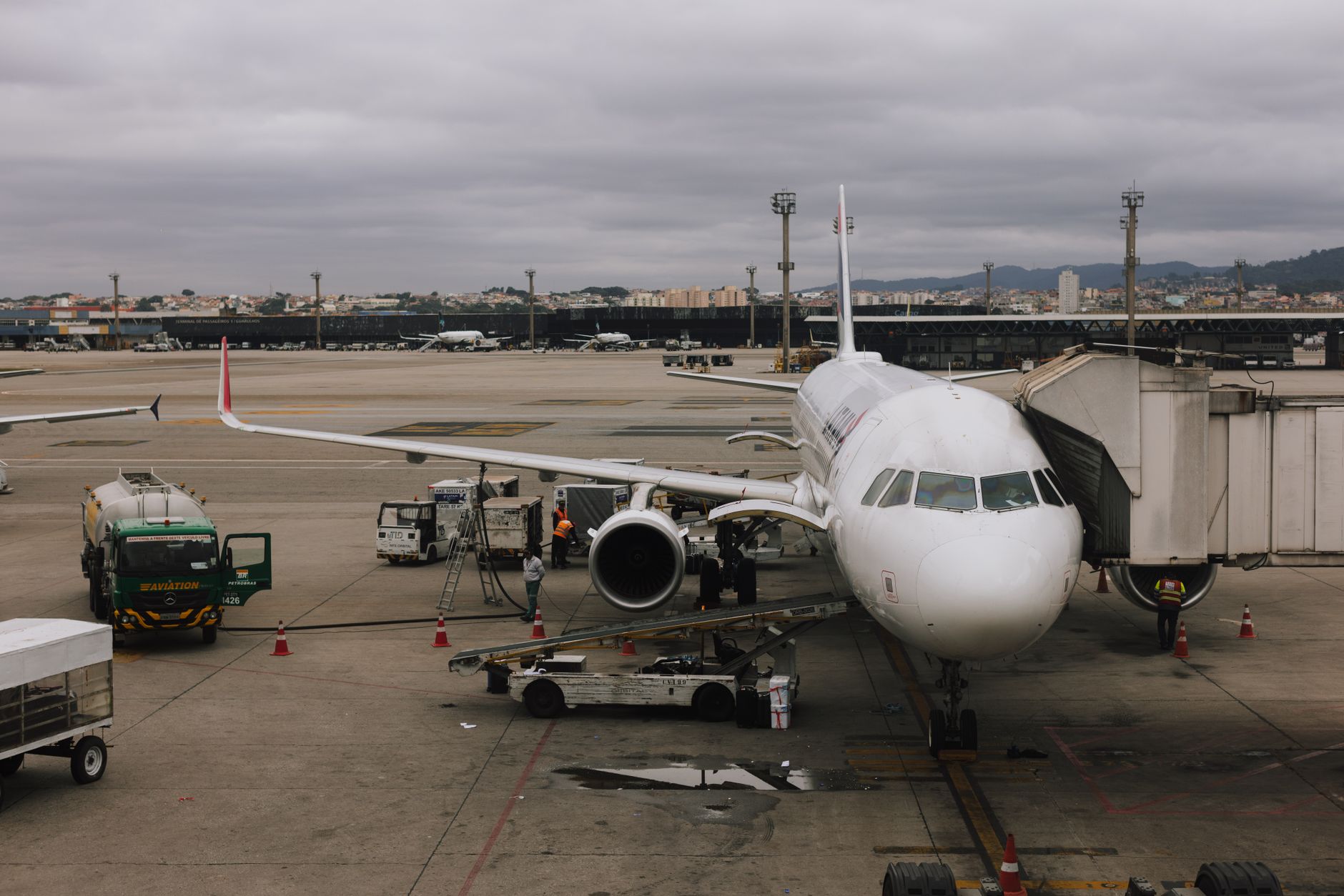 A cargo airplane on a runway, representing freighter fleet news.